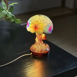 Lampă Boho Chic cu Design Floral de Ciupercă