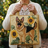 Geantă Artizanală – Ciobănesc German cu Design Floral